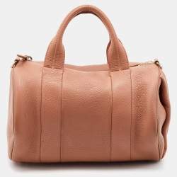 Alexander Wang Peach Pebbled Leather Rocco Duffle Bag