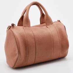 Alexander Wang Peach Pebbled Leather Rocco Duffle Bag