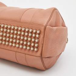 Alexander Wang Peach Pebbled Leather Rocco Duffle Bag