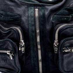 Pre Owned Alexander Wang Black Leather and Suede Leather Donna Hobo