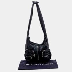 Pre Owned Alexander Wang Black Leather and Suede Leather Donna Hobo