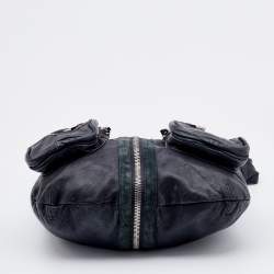 Pre Owned Alexander Wang Black Leather and Suede Leather Donna Hobo