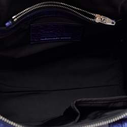 Pre Owned Alexander Wang Metallic Blue Leather Studded Rocco Duffle Bag