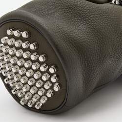 Alexander Wang Dark Olive Leather Studded Diego Bucket Bag