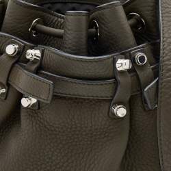 Alexander Wang Dark Olive Leather Studded Diego Bucket Bag