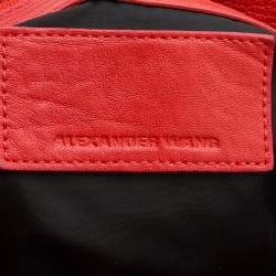 Alexander Wang Orange Textured Leather Diego Bucket Bag
