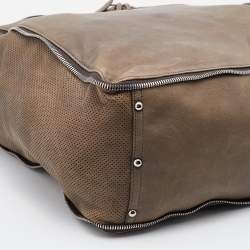 Alexander Wang Grey Leather Perforated Adjustable Satchel