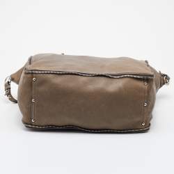 Alexander Wang Grey Leather Perforated Adjustable Satchel