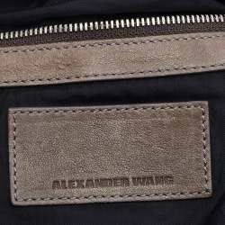 Alexander Wang Grey Leather Perforated Adjustable Satchel