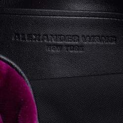Alexander Wang Pink/Black Velvet and Leather Attica Belt Bag