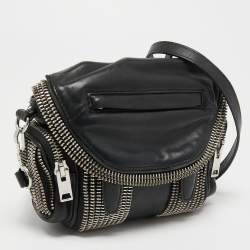 Alexander Wang Black Leather Micro Marti Shoulder Bag
