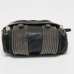 Alexander Wang Black Leather Micro Marti Shoulder Bag