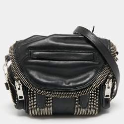 Alexander Wang Black Leather Micro Marti Shoulder Bag