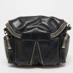 Alexander Wang Black Leather Micro Marti Shoulder Bag