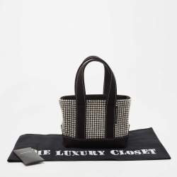 Alexander Wang Black Canvas Mini Cruiser Crystal Embellished Tote 