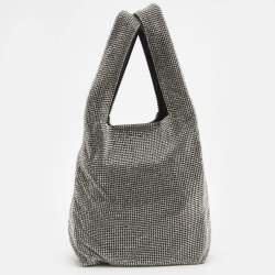 Alexander Wang Silver/Red Crystals and Leather Wangloc Xie Xie Bodega Bag 