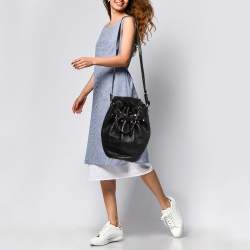 Alexander Wang Black Textured Leather Diego Bucket Bag
