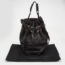 Alexander Wang Black Textured Leather Diego Bucket Bag