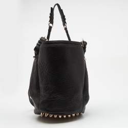 Alexander Wang Black Textured Leather Diego Bucket Bag