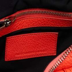 Alexander Wang Orange Pebbled Leather Rocco Duffle Bag