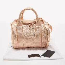 Alexander Wang Rose Gold Pebbled Leather Small Rockie Satchel