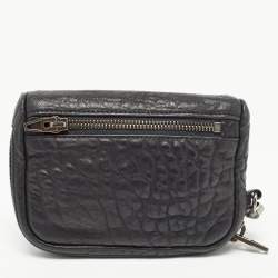 Alexander Wang Black Leather Fumo Wristlet Clutch