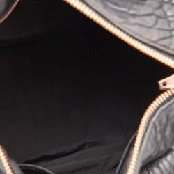 Alexander Wang Black Textured Leather Rocco Duffel Bag