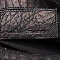 Alexander Wang Black Textured Leather Rocco Duffel Bag