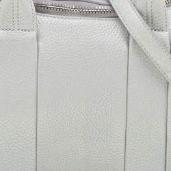 Alexander Wang Silver Textured Leather Rocco Bag
