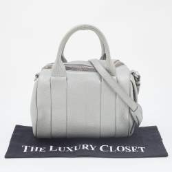 Alexander Wang Silver Textured Leather Rocco Bag