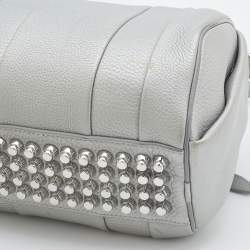 Alexander Wang Silver Textured Leather Rocco Bag