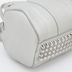 Alexander Wang Silver Textured Leather Rocco Bag