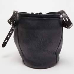 Alexander Wang Black Leather Diego Bucket Bag