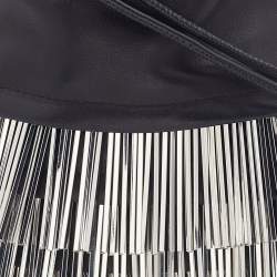 Pre Owned Alexander Wang Black Leather Ryan Fringe Bucket Bag