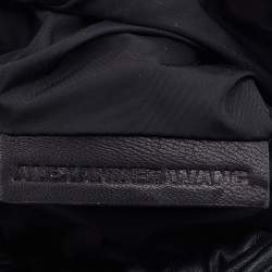 Pre Owned Alexander Wang Black Leather Ryan Fringe Bucket Bag