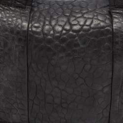 Alexander Wang Black Textured Leather Rocco Duffel Bag