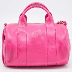 Pre Owned Alexander Wang Pink Leather Rocco Duffle Bag
