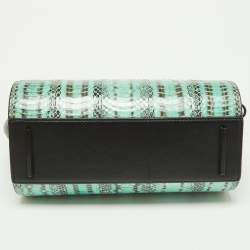 Alexander Wang Green Watersnake and Leather Top Zip Bag