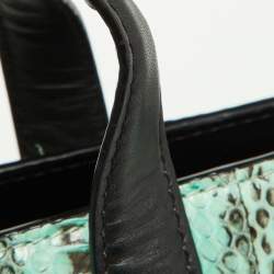 Alexander Wang Green Watersnake and Leather Top Zip Bag