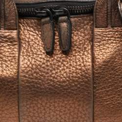 Pre Owned Alexander Wang Bronze Pebbled Leather Rocco Bag