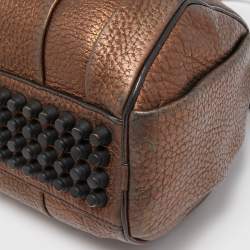 Pre Owned Alexander Wang Bronze Pebbled Leather Rocco Bag