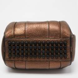 Pre Owned Alexander Wang Bronze Pebbled Leather Rocco Bag