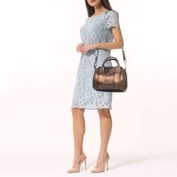 Pre Owned Alexander Wang Bronze Pebbled Leather Rocco Bag