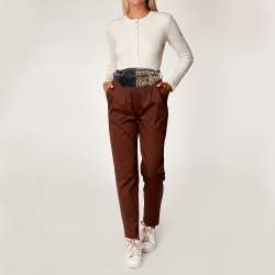 Pre Owned Alexander Wang Black/Beige Leopard Print Leather Attica Belt Bag