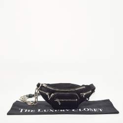 Alexander Wang Black Satin and Leather Mini Attica Belt Bag