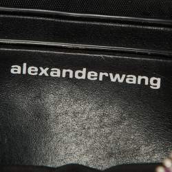 Alexander Wang Purple/Black Satin and Leather Attica Belt Bag