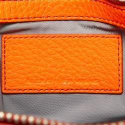 Alexander Wang Neon Orange Textured Leather Rocco Duffel Bag