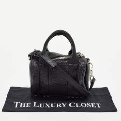 Alexander Wang Black Textured Leather Mini Rocco Bag
