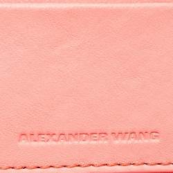 Pre Owned Alexander Wang Peach Leather Mini Runway Roxy Bucket Bag