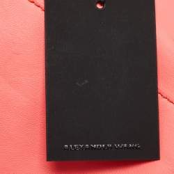 Pre Owned Alexander Wang Peach Leather Mini Runway Roxy Bucket Bag